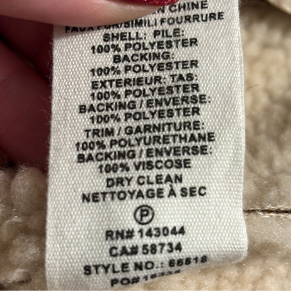 Avec Les Filles Cream Shearling Jacket - Picture 5 of 5